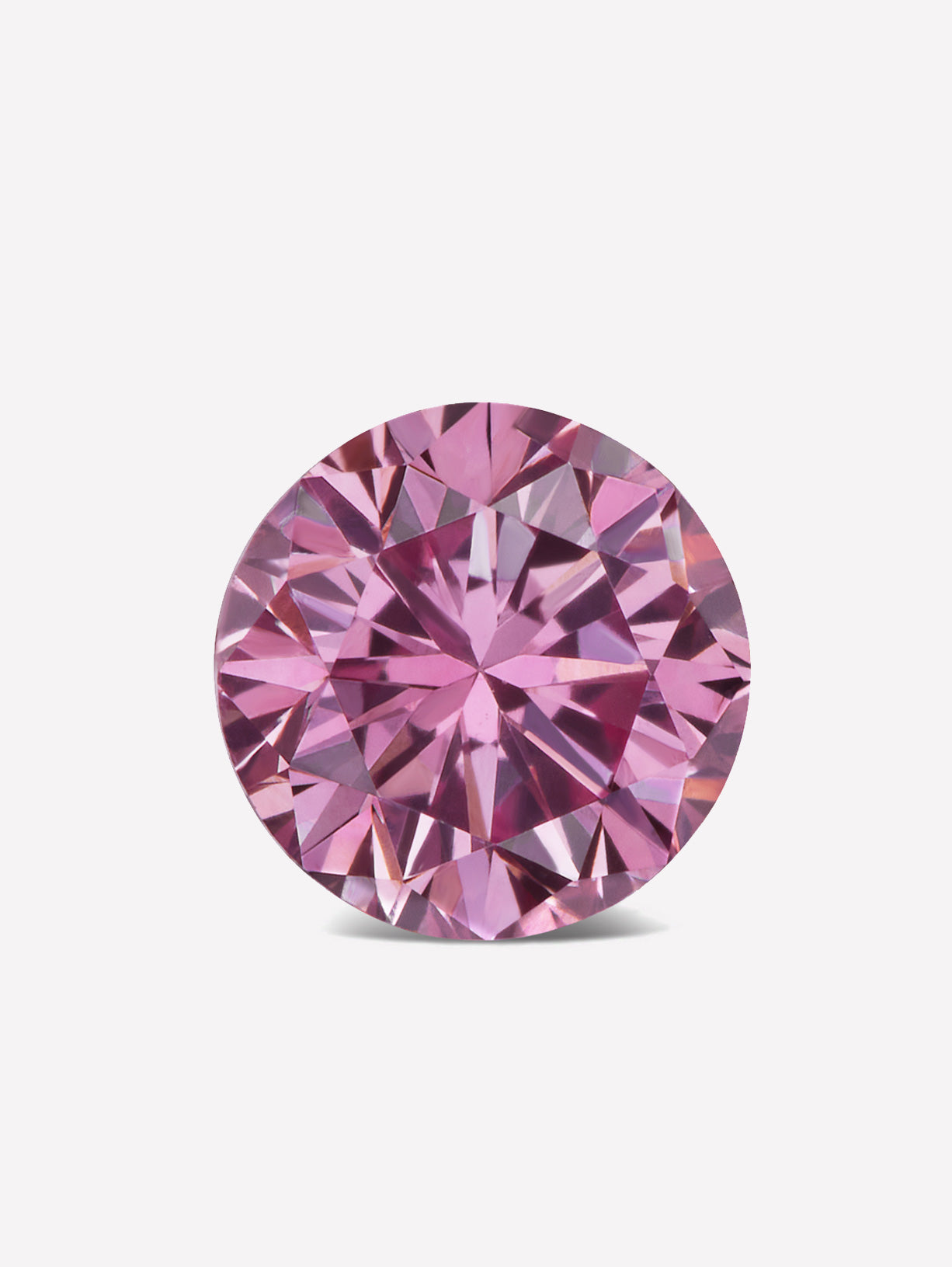 Round Intense Purplish Pink Diamond SI1