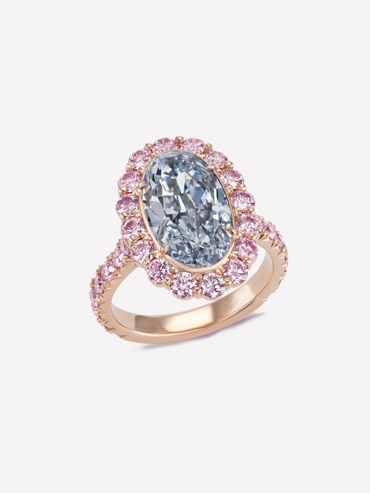 Argyle Pink™ Diamond and Oval Blue Diamond Ring – J FINE