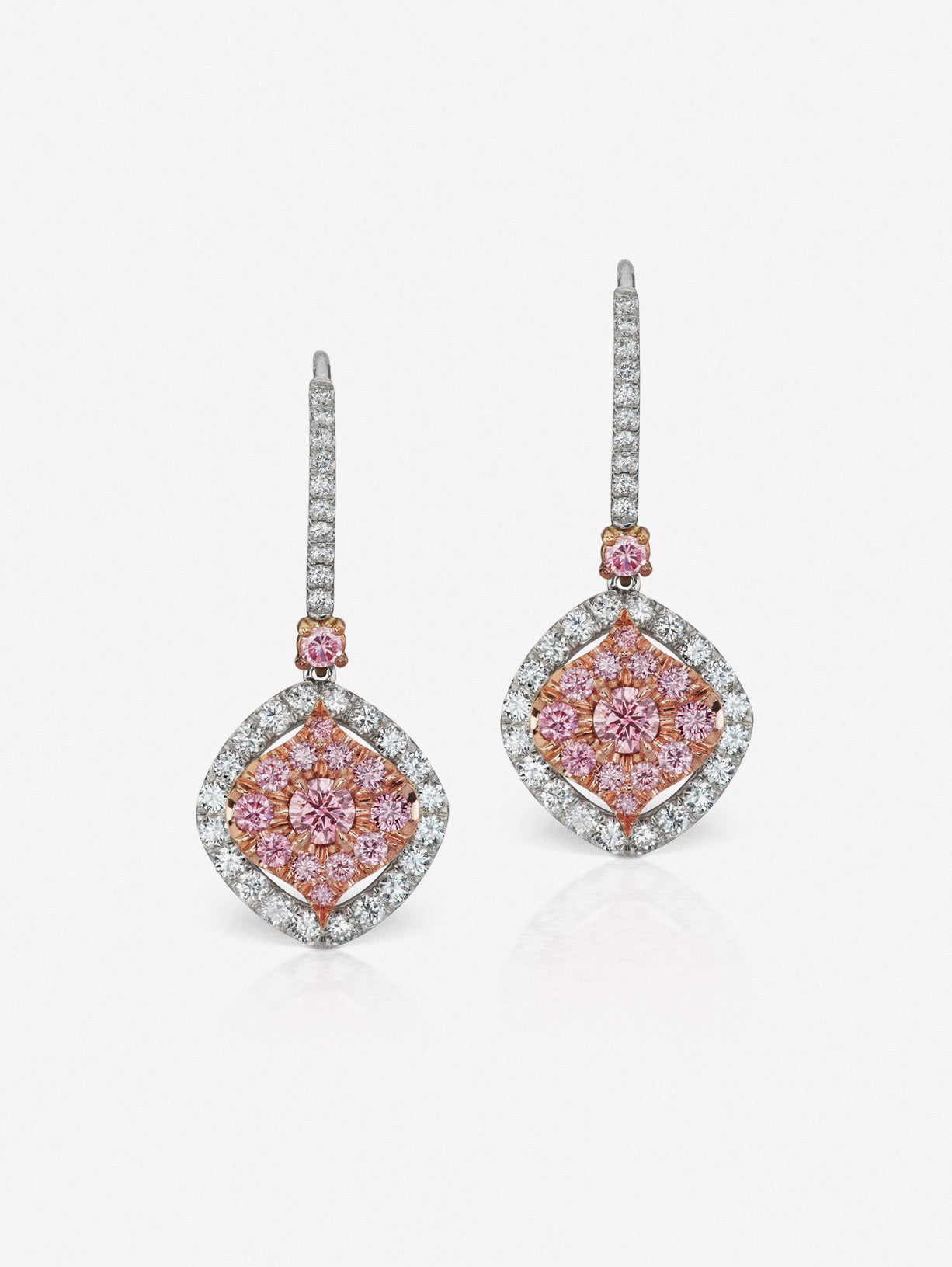 Argyle Pink™ Diamond Drop Earrings - Pink Diamonds, J FINE - J Fine, earrings - Pink Diamond Jewelry, argyle-pink™-diamond-drip-earrings-by-j-fine - Argyle Pink Diamonds