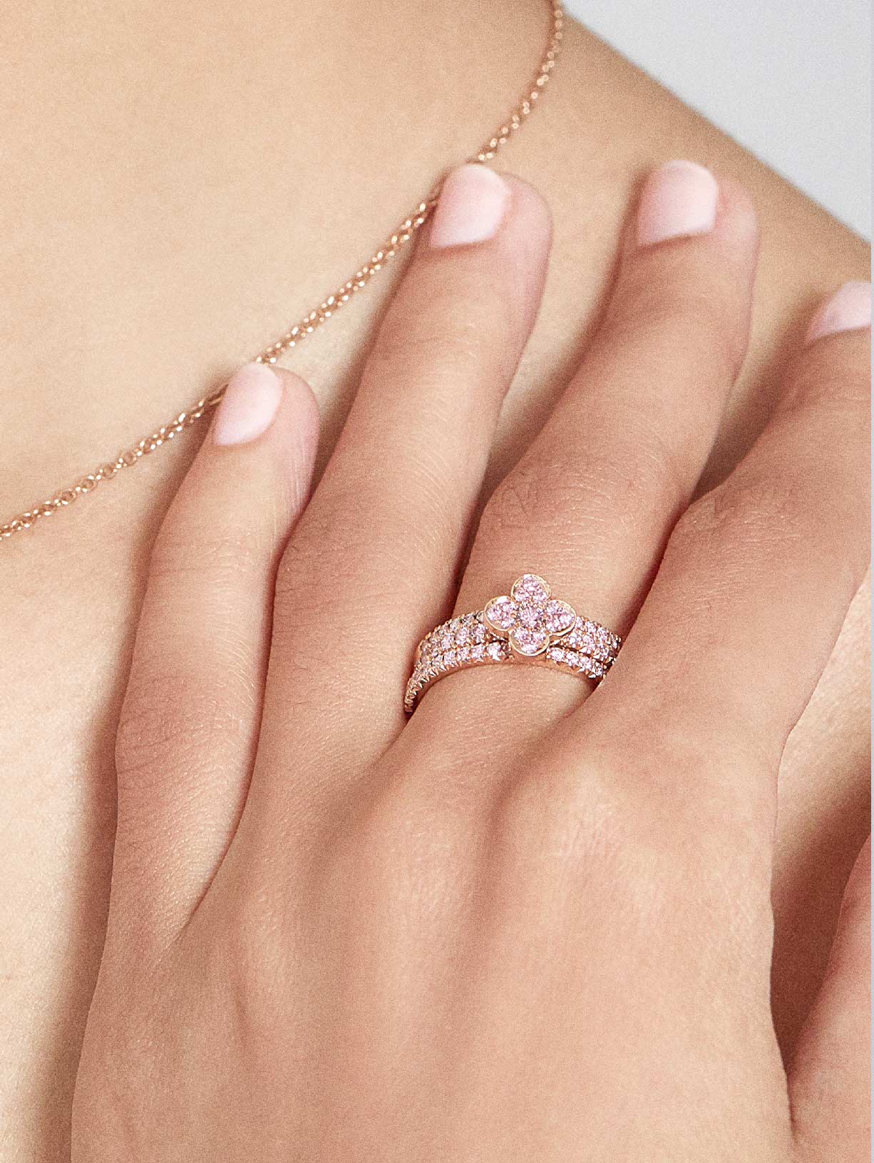 Argyle Pink™ Diamond Azalea Floral Ring - Pink Diamonds, J FINE - J Fine, ring - Pink Diamond Jewelry, argyle-azalea-ring - Argyle Pink Diamonds