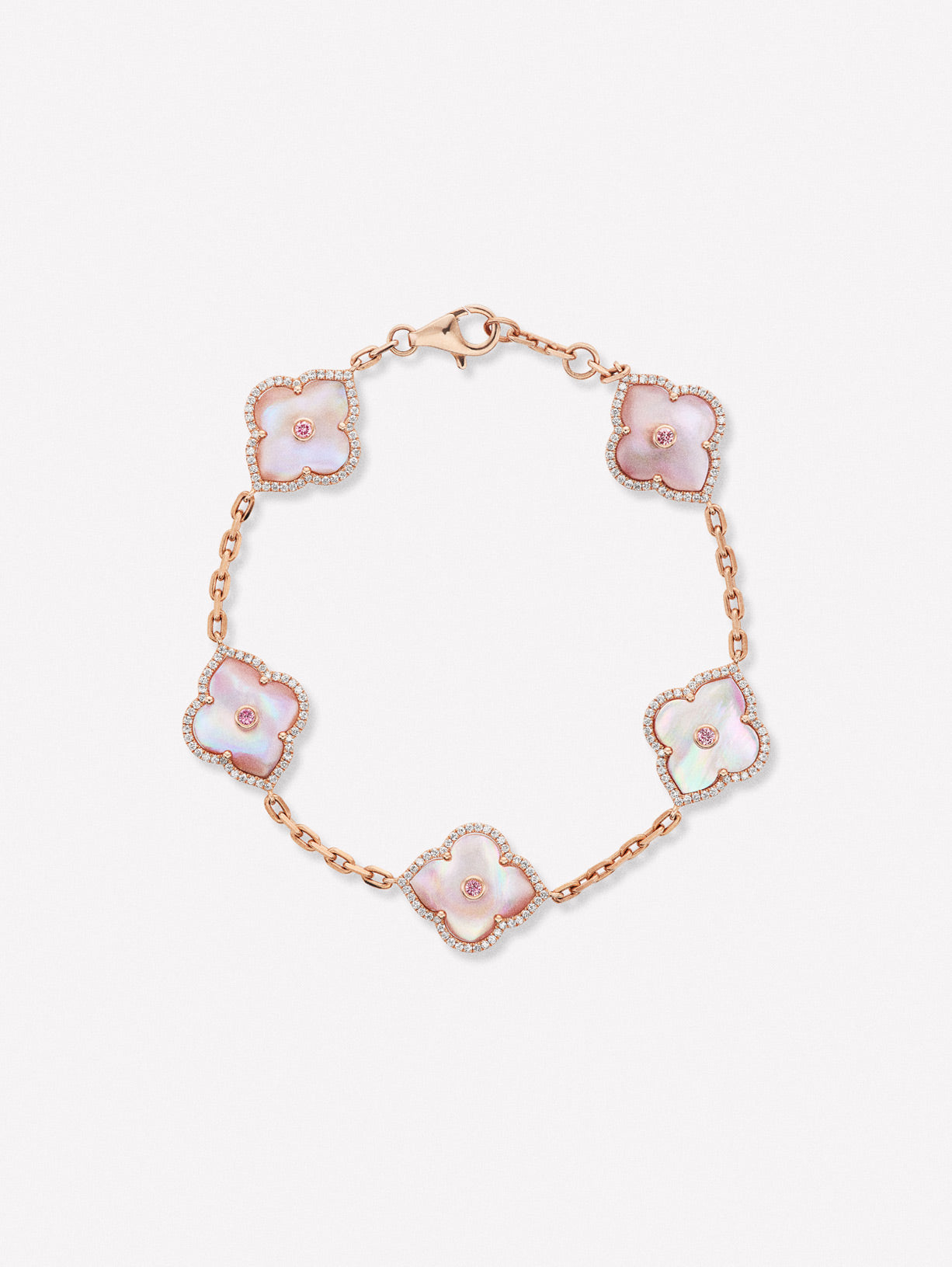 Argyle Pink™ Diamond and Mother of Pearl Bracelet
