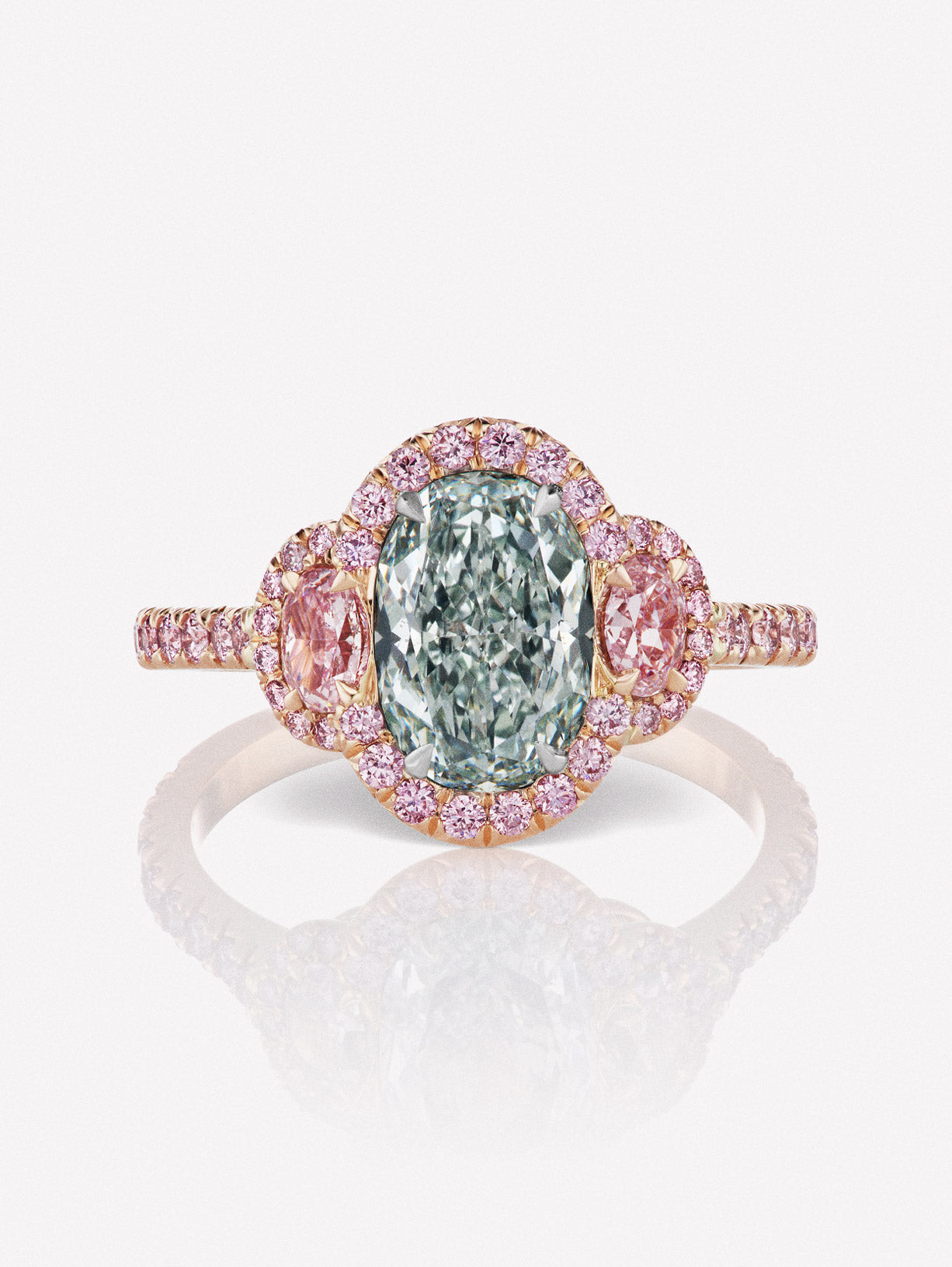 pink diamond dress rings Pink Diamond Bezel Engagement Ring lily Emma