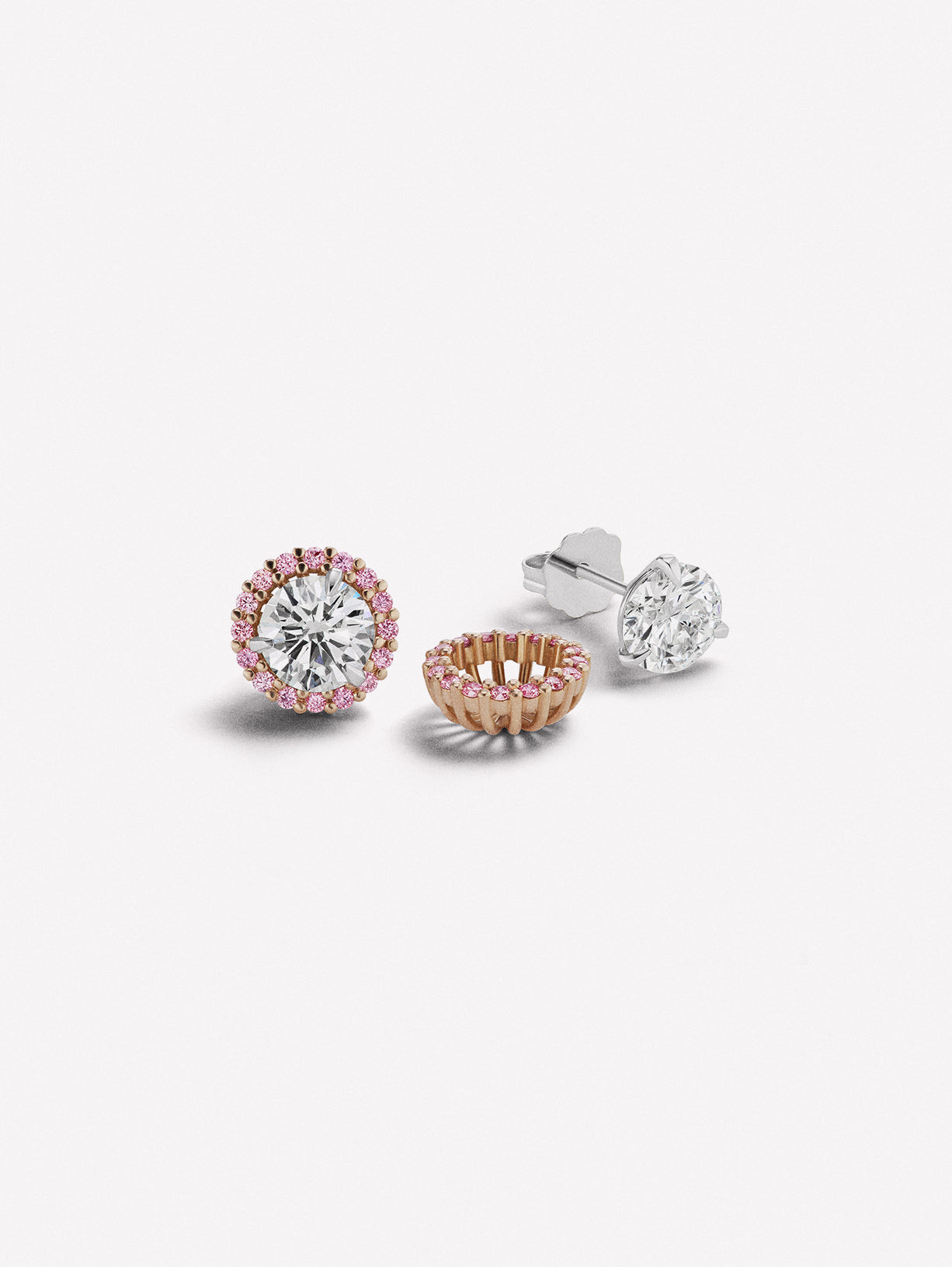 Argyle Pink™ Diamond Stud Jacket - Pink Diamonds, J FINE - J Fine, earrings - Pink Diamond Jewelry, j-fine-stud-jacket - Argyle Pink Diamonds