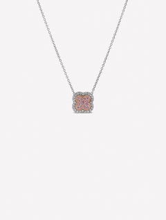 Argyle Pink™ Diamond Azalea Floral Halo Necklace - Pink Diamonds, J FINE - J Fine, necklace - Pink Diamond Jewelry, argyle-pink™-diamond-azalea-floral-halo-necklace-by-j-fine - Argyle Pin