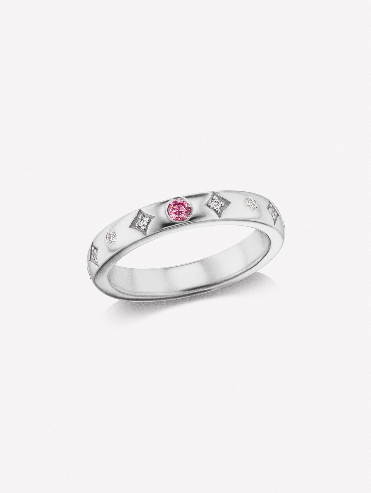 Troika Argyle Pink™ Diamond Band - Pink Diamonds, J FINE - J Fine, ring - Pink Diamond Jewelry, j-fine-troika-band - Argyle Pink Diamonds