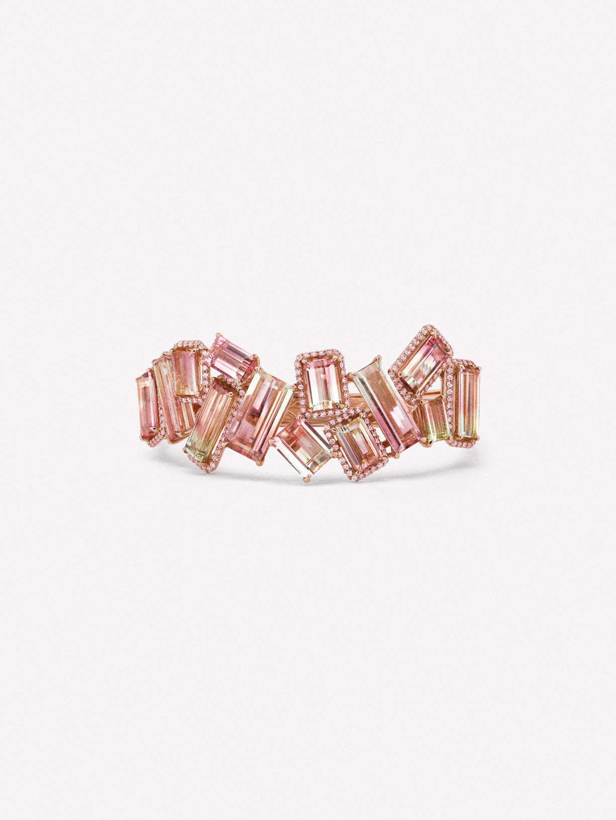 Argyle Pink™ Diamond and Bi Color Tourmaline Bracelet - Pink Diamonds, J FINE - J Fine, bracelet - Pink Diamond Jewelry, copy-of-argyle-diamond-chakri-bracelet-by-j-fine - Argyle Pink Diamo