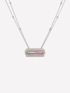 Argyle Pink™ Diamond and Bi Color Tourmaline Necklace - Pink Diamonds, J FINE - J Fine, Necklace - Pink Diamond Jewelry, argyle-pink™-diamond-and-bi-color-tourmaline-necklace-by-j-fine-2 