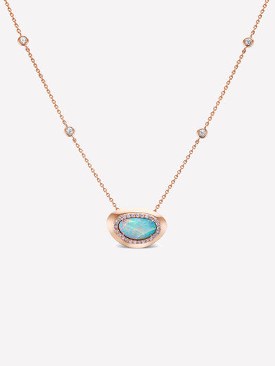 Argyle Pink™ Diamond and Opal Necklace