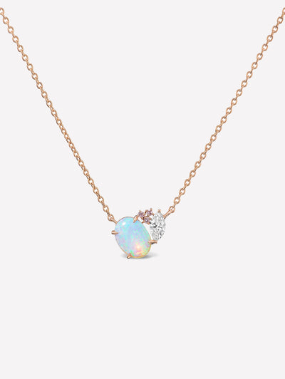 Argyle Pink™ Diamond and Opal Necklace