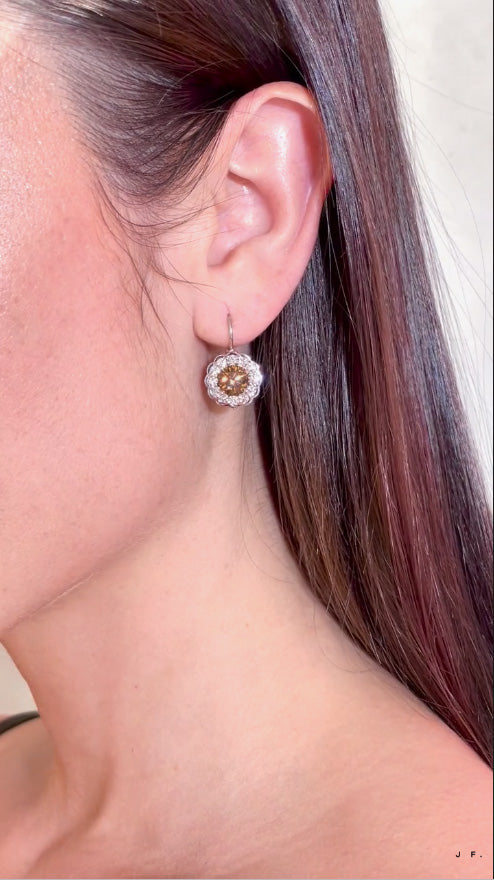 Argyle Orignis Brown Diamond Earrings