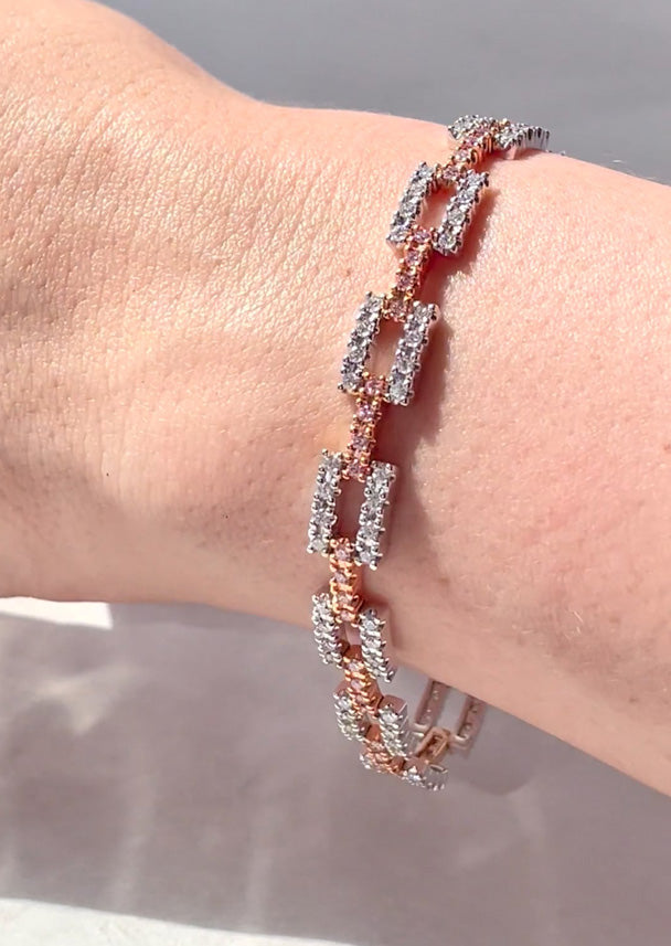 Argyle Pink diamond bracelet by J  fine diamonds