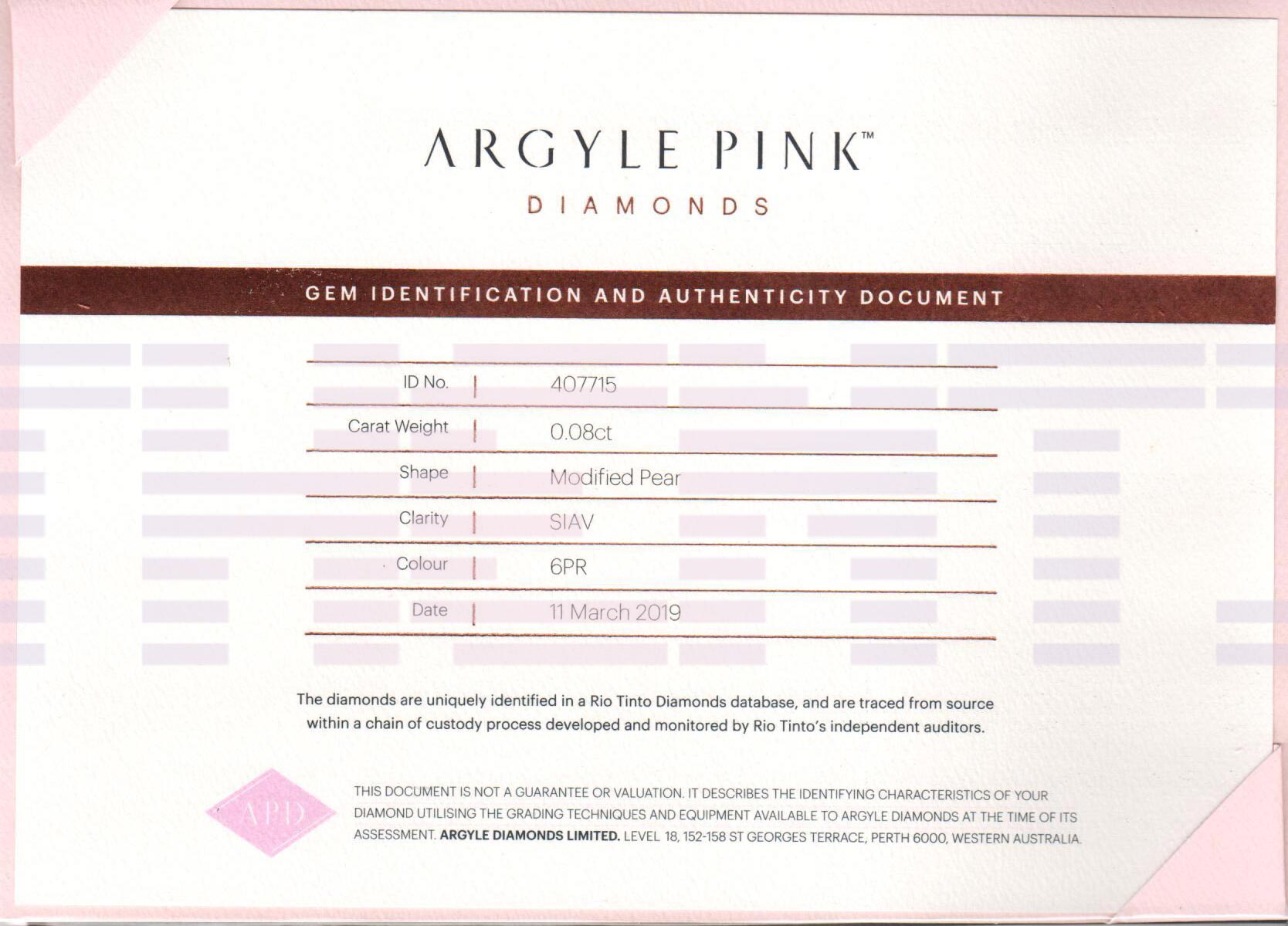 Pear Shaped Argyle Pink™ Diamond Pair - Pink Diamonds, J FINE - J Fine, Pink Diamond - Pink Diamond Jewelry, pear-shaped-argyle-pink™-diamond-pair - Argyle Pink Diamonds