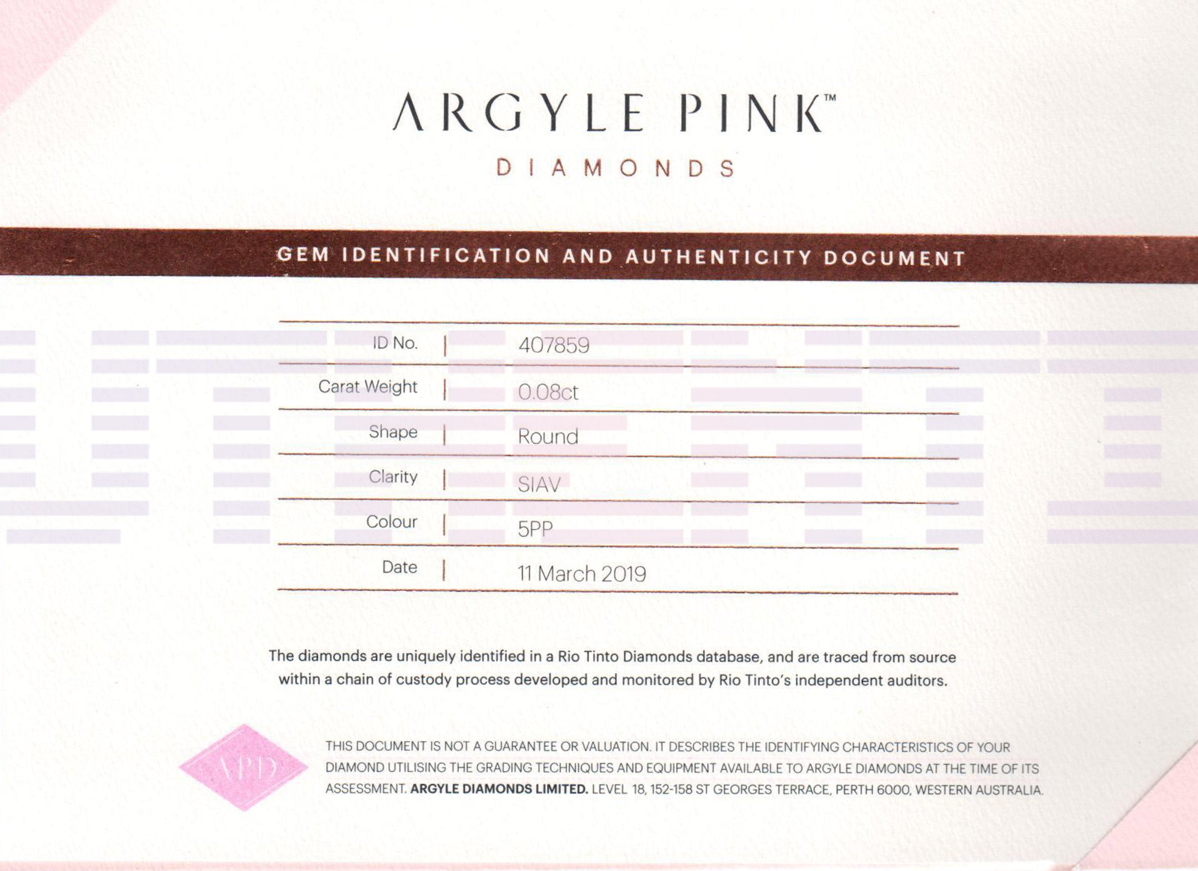 Round Brilliant Shaped Argyle Pink™  Diamond Pair - Pink Diamonds, J FINE - J Fine, Pink Diamond - Pink Diamond Jewelry, round-brilliant-shaped-argyle-pink™-diamond-pair-2 - Argyle Pink D