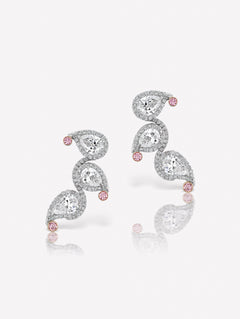 Argyle Pink™ Diamond Ear Crawlers - Pink Diamonds, J FINE - J Fine, Earrings - Pink Diamond Jewelry, argyle-pink™-diamond-ear-crawlers-by-j-fine - Argyle Pink Diamonds