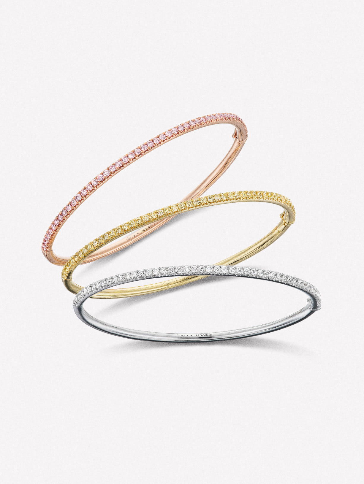 Argyle Pink™ Diamond and Yellow Emerald Cut Diamond Eternity Band