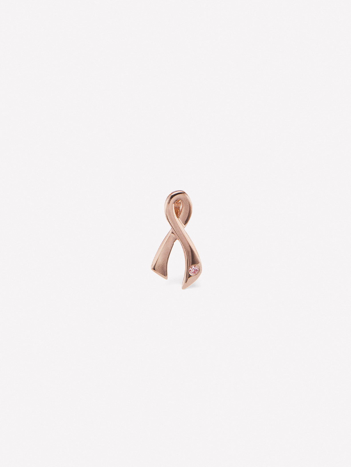 Argyle Pink diamond breast Cancer awareness ribbon pin