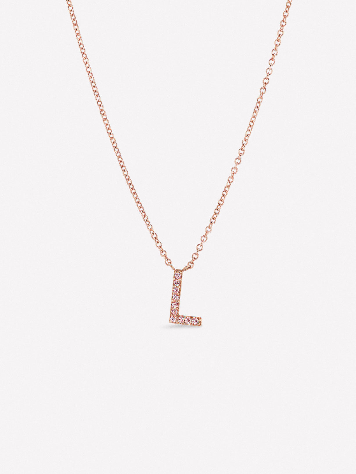 Argyle Pink™ Diamond Letter Necklace - Pink Diamonds, J FINE - J Fine, necklace - Pink Diamond Jewelry, j-fine-letter-necklace - Argyle Pink Diamonds