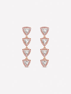 Argyle Pink™ Diamond and White Trillion Diamond Drop Earrings - Pink Diamonds, J FINE - J Fine, Earrings - Pink Diamond Jewelry, copy-of-argyle-pink™-diamond-azalea-drop-earrings-by-j-fin