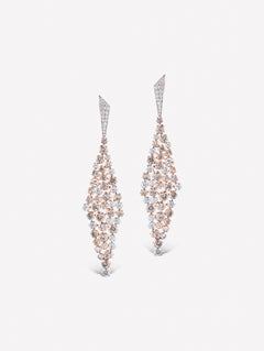 Gray Diamond Bubble Earrings - Pink Diamonds, J FINE - J Fine, Earrings - Pink Diamond Jewelry, gray-diamond-bubble-earrings-by-j-fine - Argyle Pink Diamonds