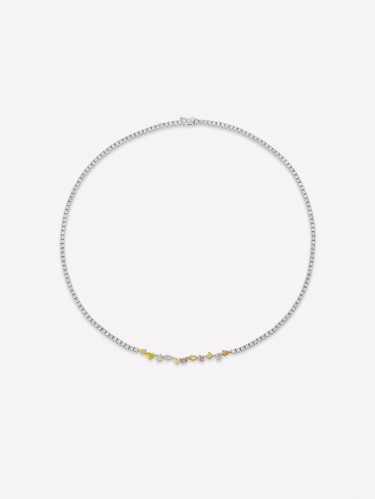 Argyle Pink™ Diamond and Yellow Emerald Cut Diamond Eternity Band