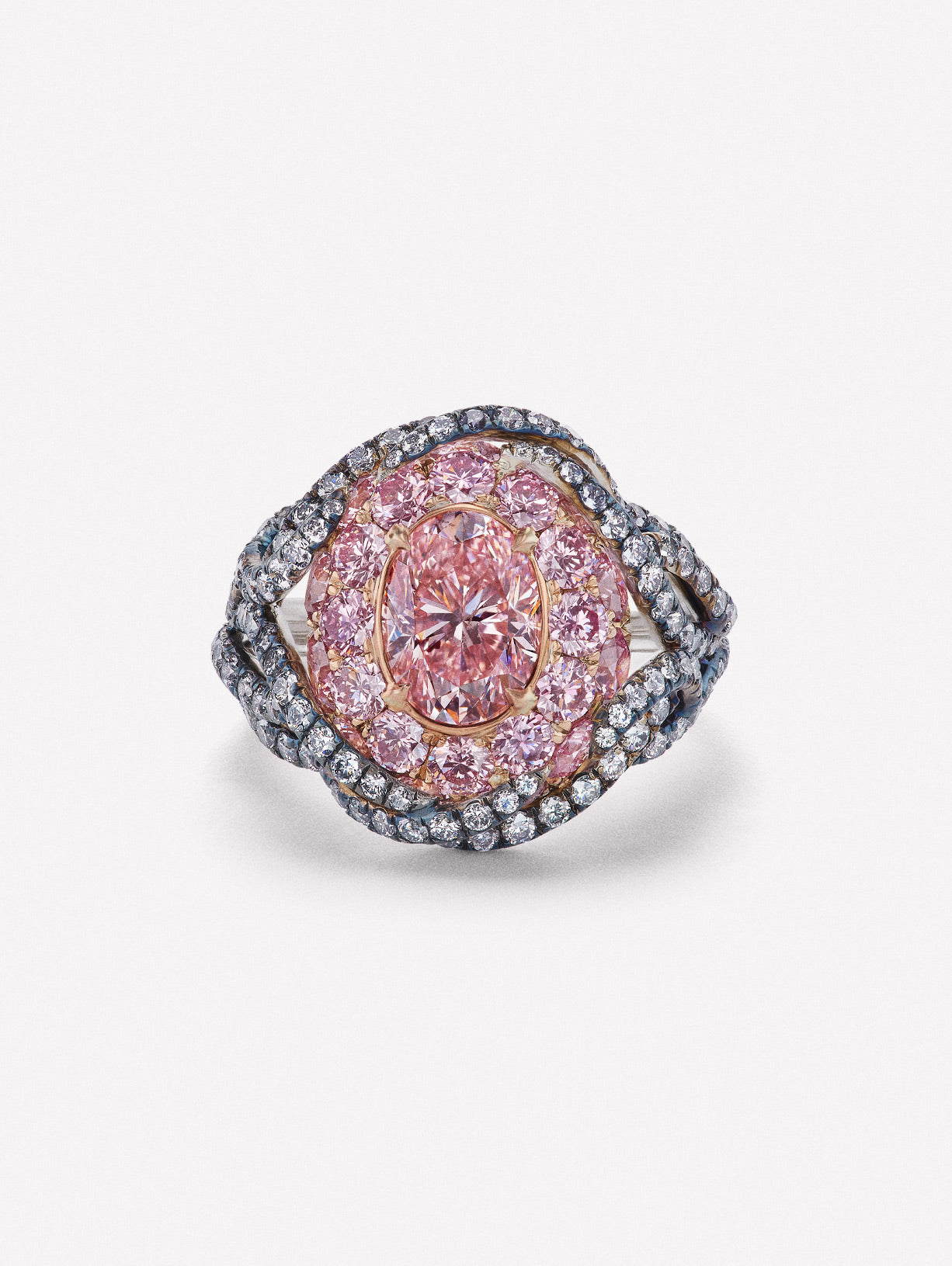 Argyle Pink™ Diamond Divine Lotus Ring - Pink Diamonds, J FINE - J Fine, Rings - Pink Diamond Jewelry, argyle-pink™-diamond-divine-lotus-ring-by-j-fine - Argyle Pink Diamonds