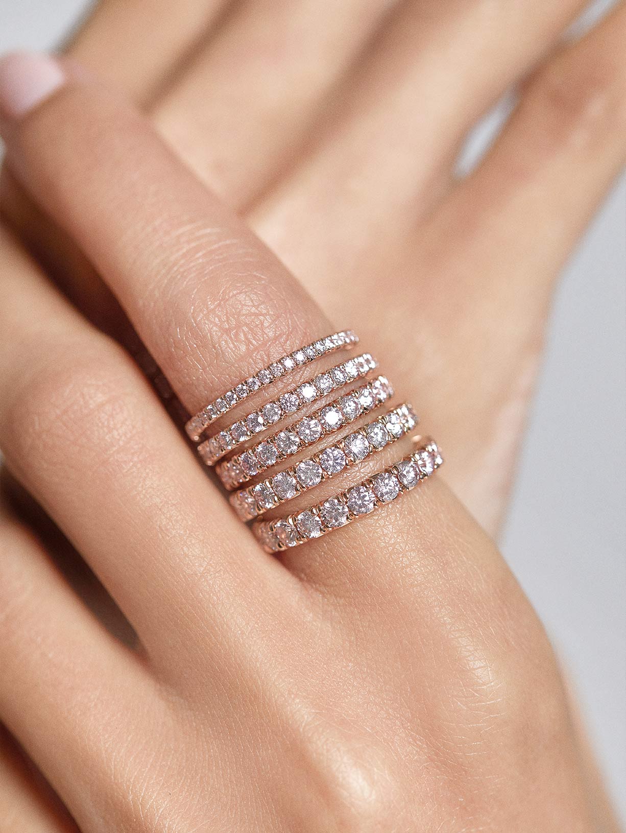 Pink diamond 2025 eternity band