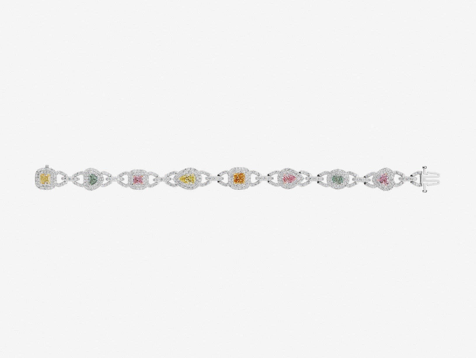 Multi Color Diamond Bracelet - Pink Diamonds, J FINE - J Fine, bracelet - Pink Diamond Jewelry, multi-color-diamond-bracelet-by-j-fine - Argyle Pink Diamonds
