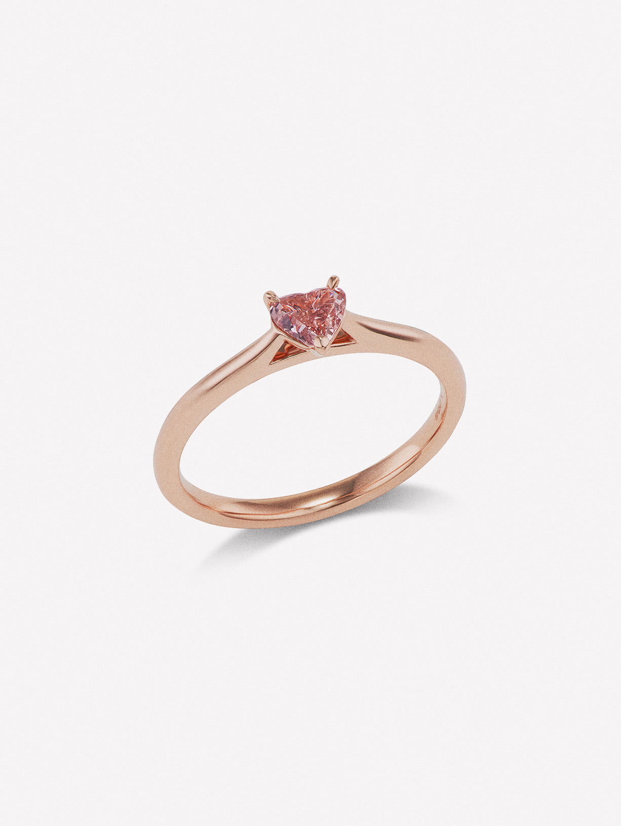 Pink Diamond Heart Shape Stackable Ring - Pink Diamonds, J FINE - J Fine, Rings - Pink Diamond Jewelry, pink-diamond-heart-shape-stackable-ring-by-j-fine - Argyle Pink Diamonds