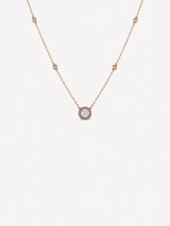 Argyle Pink™ Diamond Halo with Fancy White Diamond Necklace - Pink Diamonds, J FINE - J Fine, necklace - Pink Diamond Jewelry, argyle-pink™-diamond-halo-with-fancy-white-diamond-necklace-