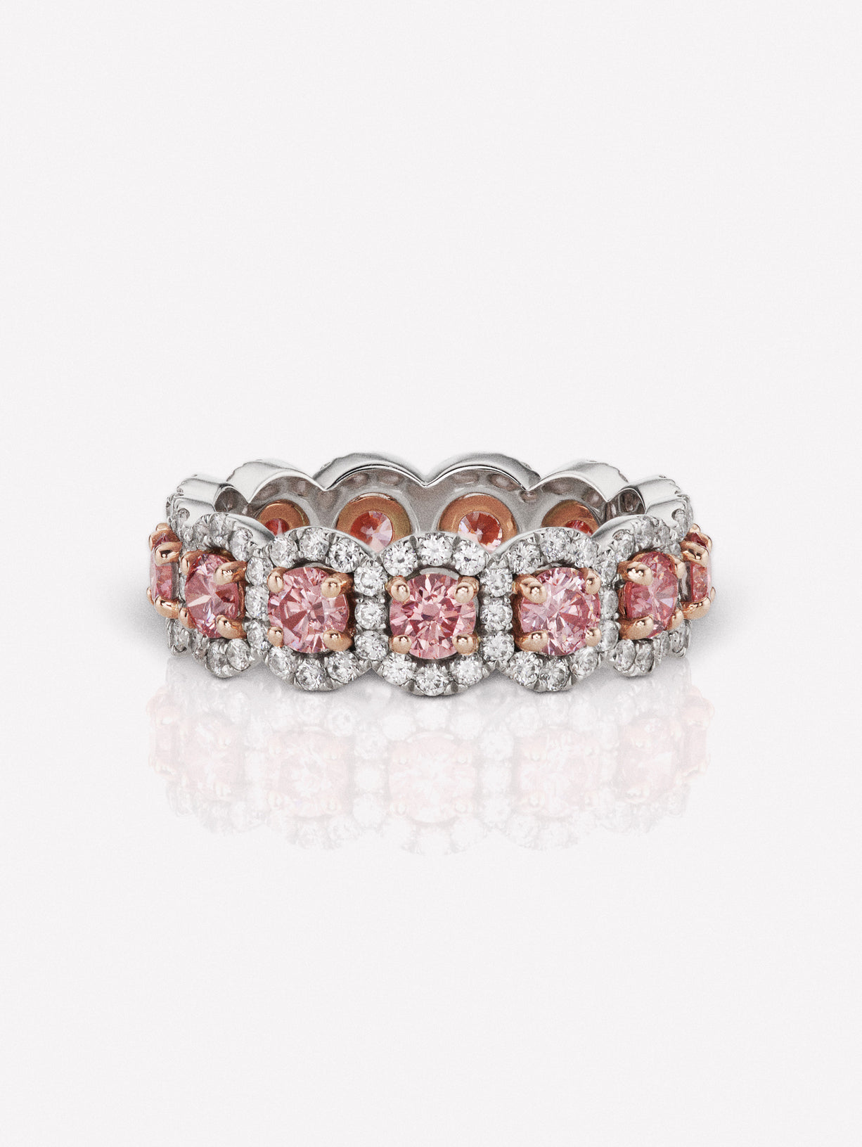 Argyle Pink™ Diamond Full Eternity Band - Pink Diamonds, J FINE - J Fine, ring - Pink Diamond Jewelry, argyle-pink™-diamond-full-eternity-band-by-j-f-i-n-e - Argyle Pink Diamonds