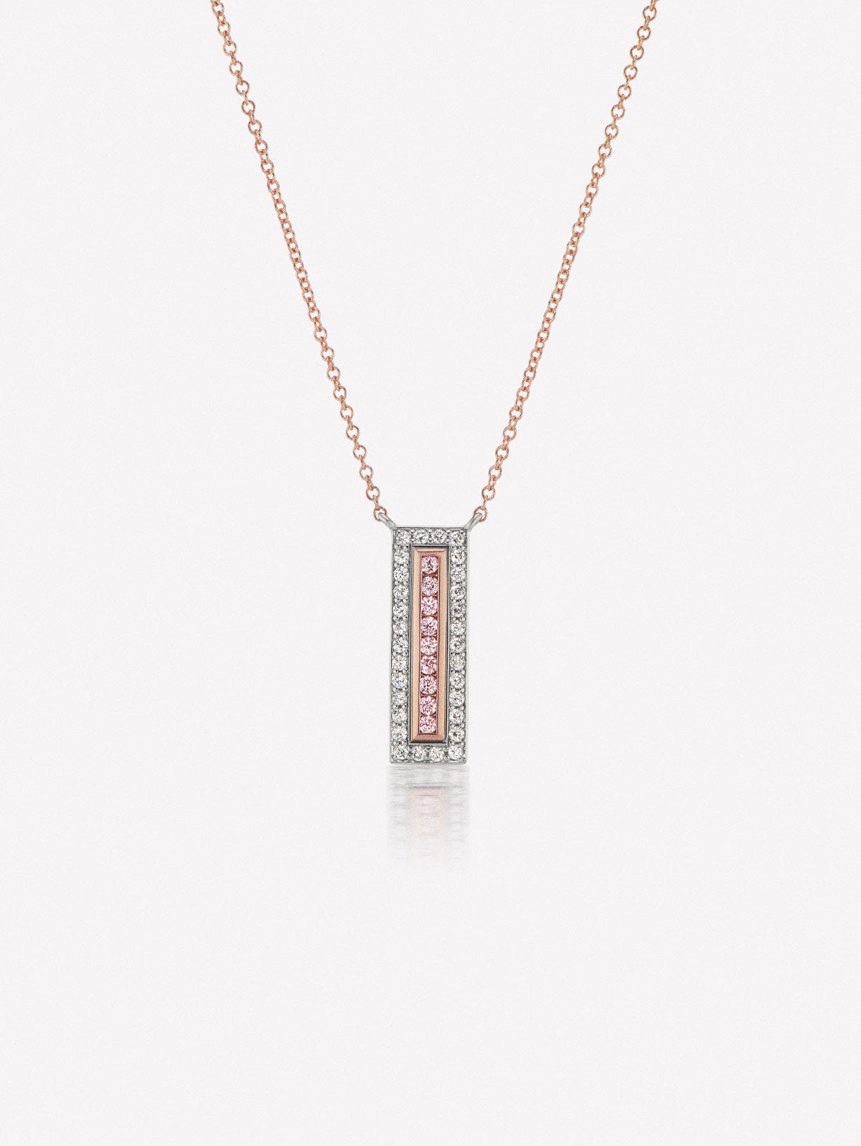 Argyle Pink™ Diamond Vertical Bar Necklace - Pink Diamonds, J FINE - J Fine, necklace - Pink Diamond Jewelry, argyle-pink™-diamond-vertical-bar-necklace-by-j-f-i-n-e - Argyle Pink Diamond