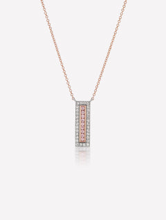 Argyle Pink™ Diamond Vertical Bar Necklace - Pink Diamonds, J FINE - J Fine, necklace - Pink Diamond Jewelry, argyle-pink™-diamond-vertical-bar-necklace-by-j-f-i-n-e - Argyle Pink Diamond
