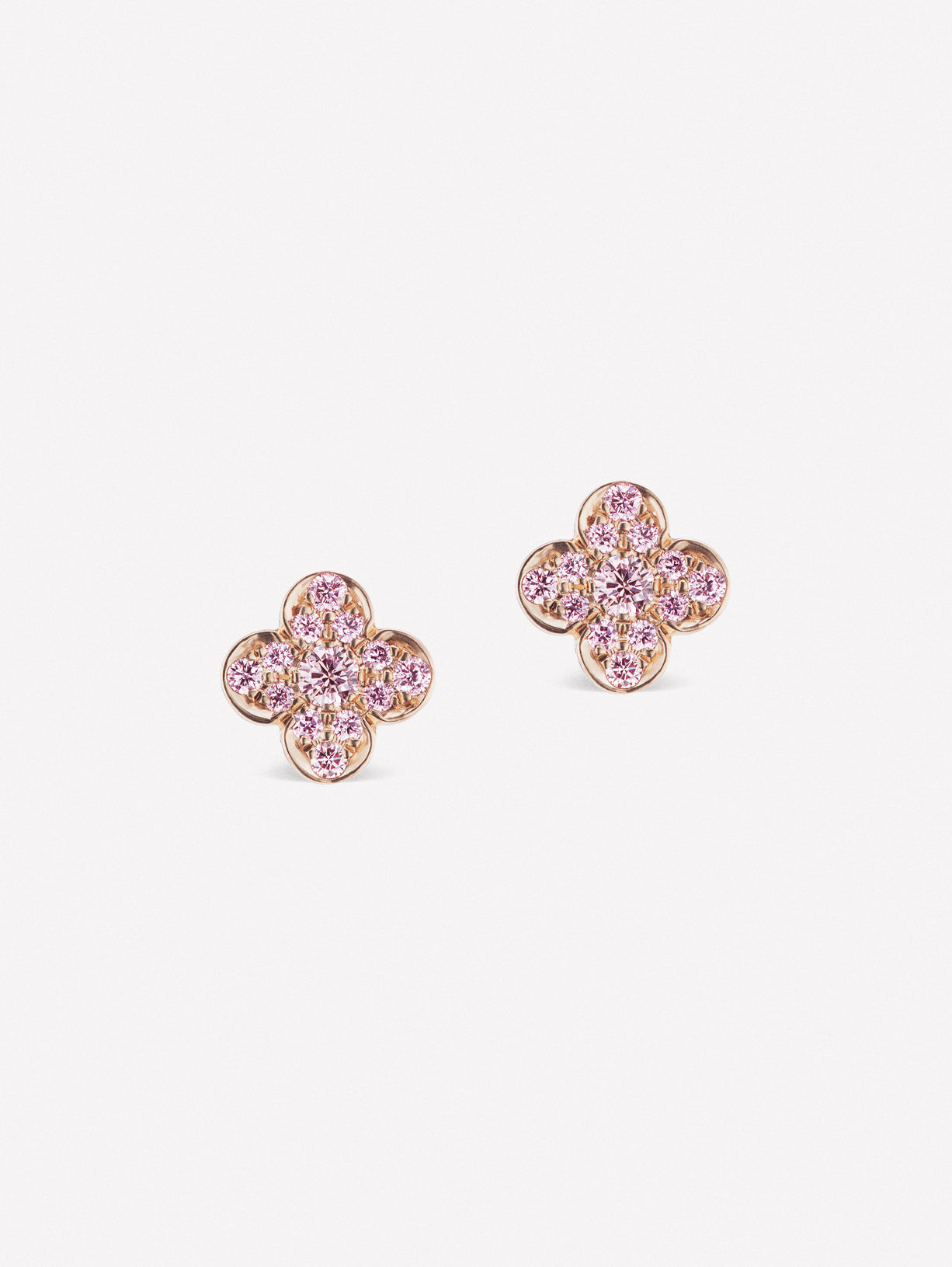 Argyle Pink™ Diamond Azalea Floral Studs - Pink Diamonds, J FINE - J Fine, earrings - Pink Diamond Jewelry, j-fine-argyle-floral-studs - Argyle Pink Diamonds
