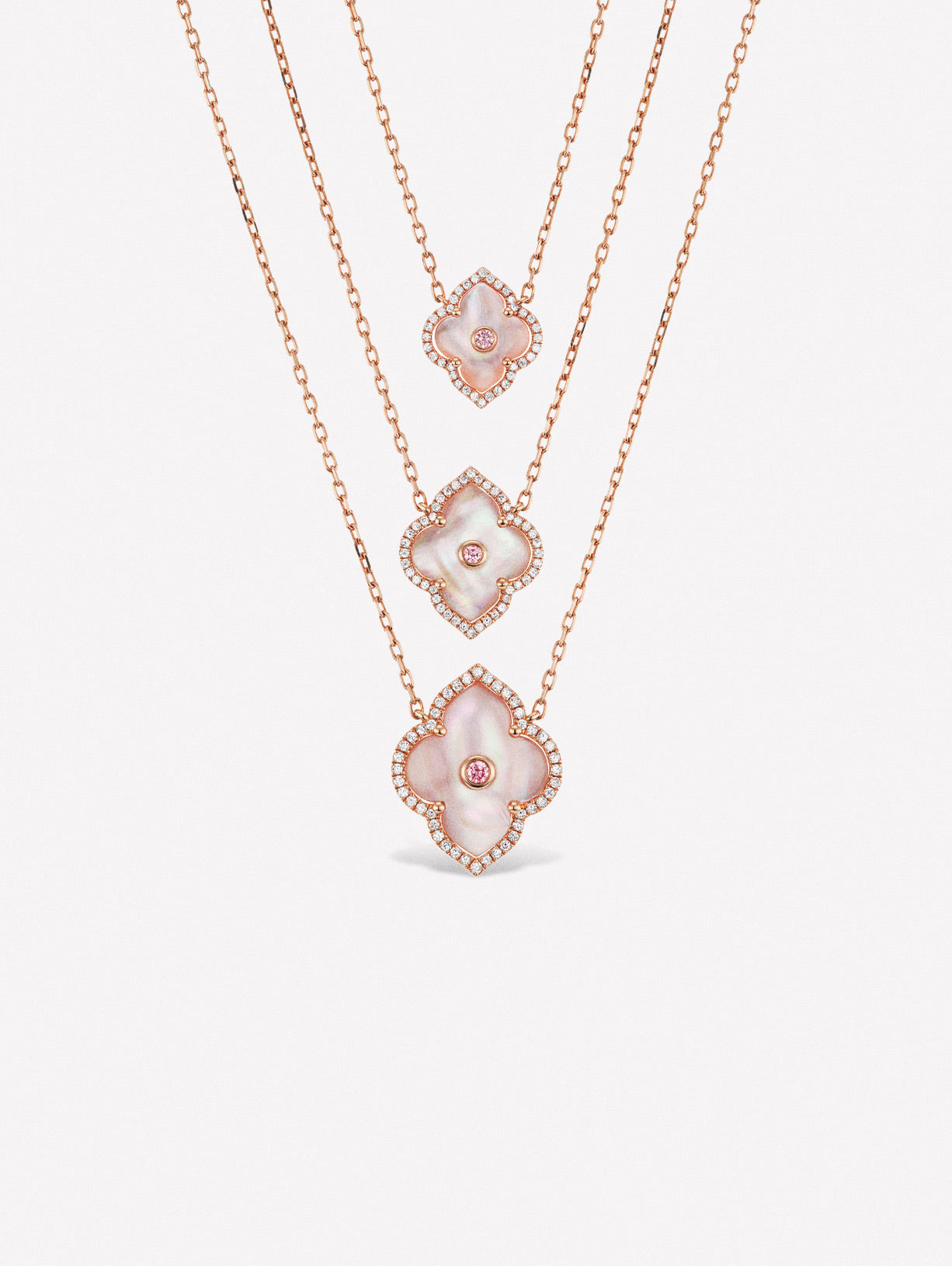 Argyle Pink™ Diamond and Mother of Pearl Large Necklace - Pink Diamonds, J FINE - J Fine, Necklaces - Pink Diamond Jewelry, argyle-pink™-diamond-and-mother-of-pearl-large-necklace-by-j-fi