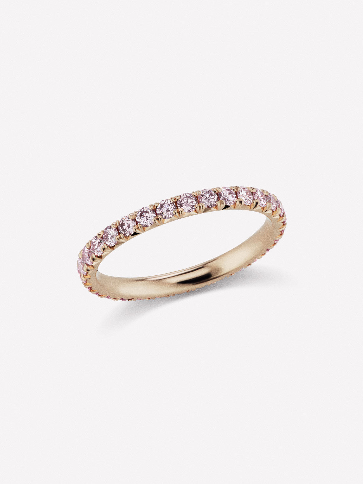 Argyle Pink™ Diamond French Pave Eternity Band 0.80ctw - Pink Diamonds, J FINE - J Fine, ring - Pink Diamond Jewelry, argyle-pink™-diamond-french-pave-band - Argyle Pink Diamonds