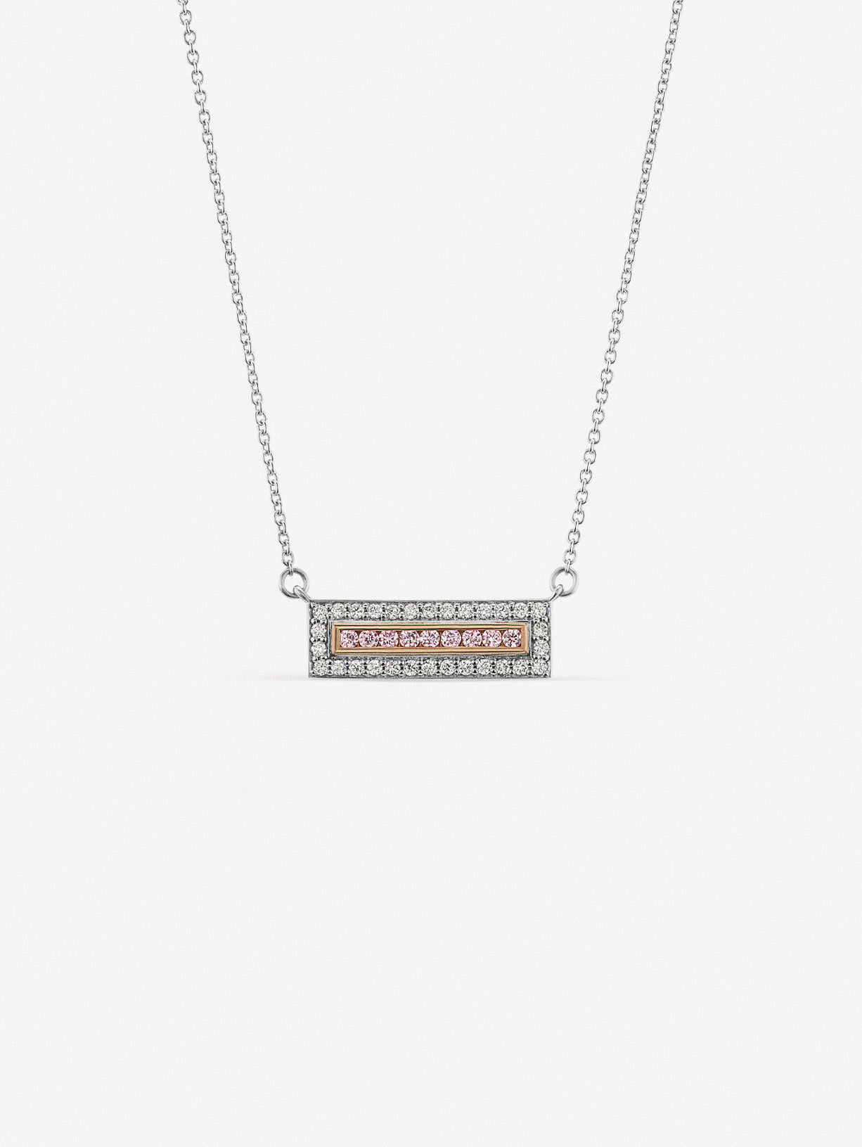 Argyle Pink™ Diamond Horizontal Bar Necklace - Pink Diamonds, J FINE - J Fine, necklace - Pink Diamond Jewelry, argyle-horizontal-bar-necklace-by-j-fine - Argyle Pink Diamonds